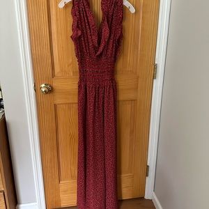 Red maxi dress